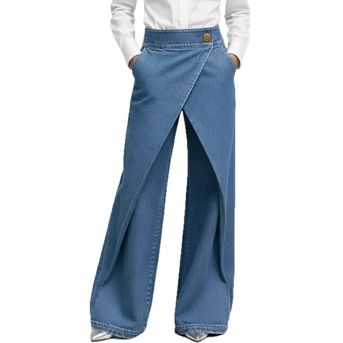 High Waist Baggy Wide Leg Jeans for Daily Streetwear and Weekend Outings