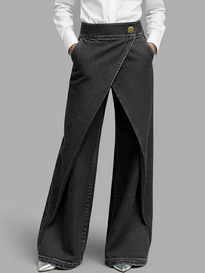High Waist Baggy Wide Leg Jeans for Daily Streetwear and Weekend Outings