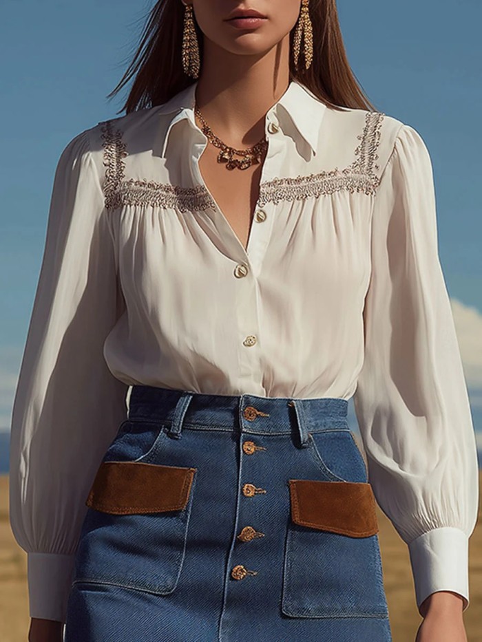 🌼High Waist Pocket Denim Mini Skirt for Date & Weekend | Western Cowgirl Fringe Design🤍