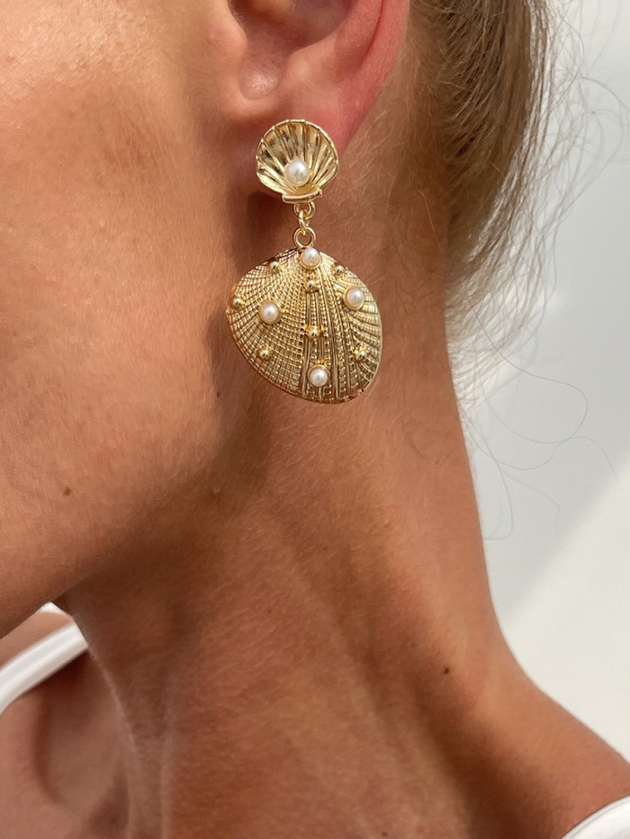 🌊Seashell Shaped Earrings | Beach Vacation & Daily Wear | Coastal Summer Ear Jewelry