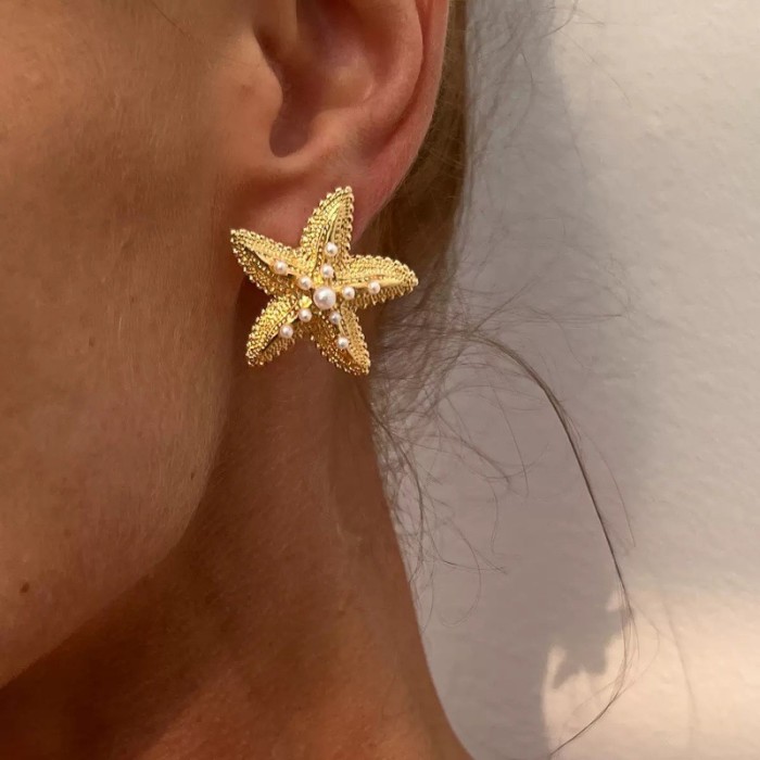 ✨Starfish Shaped Earrings | Beach Trip & Daily Wear | Cute Summer Ear Jewelry