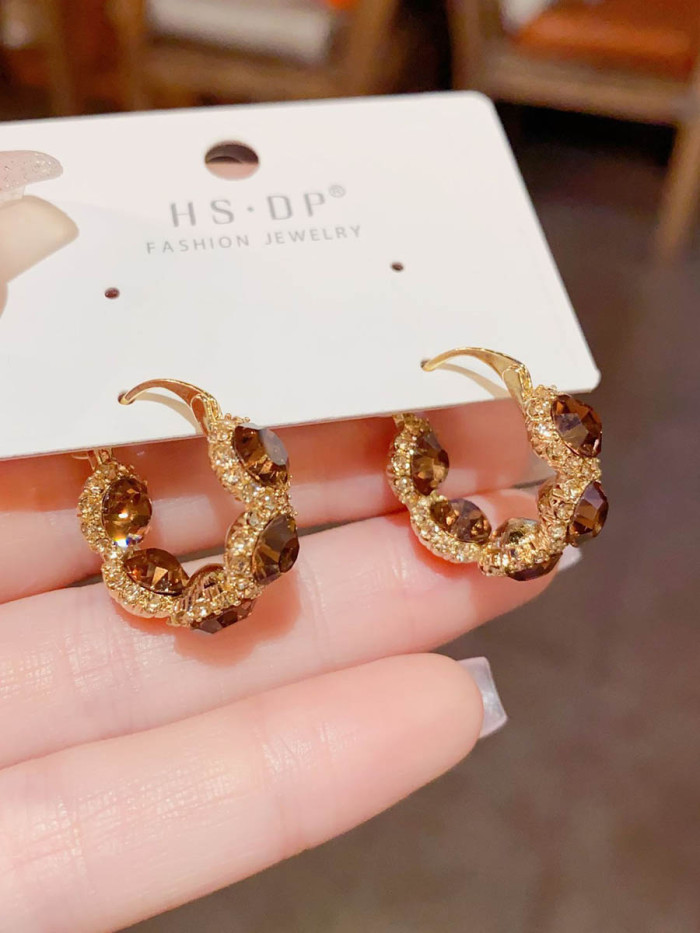 ✨Rhinestone Geometric Earrings | Party & Date Night | Sparkly Elegant Ear Jewelry