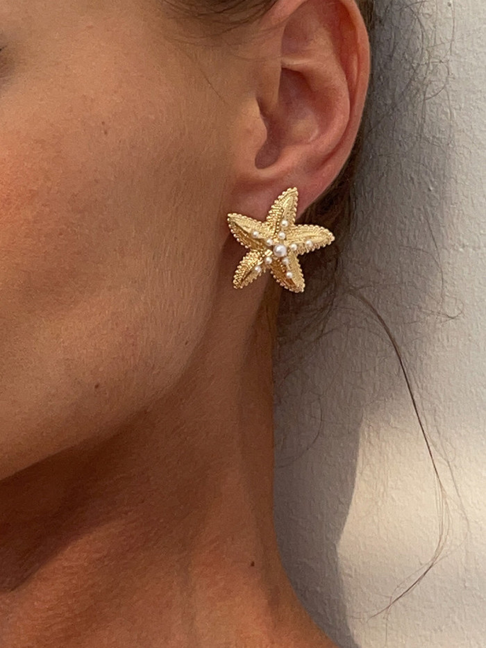✨Starfish Shaped Earrings | Beach Trip & Daily Wear | Cute Summer Ear Jewelry