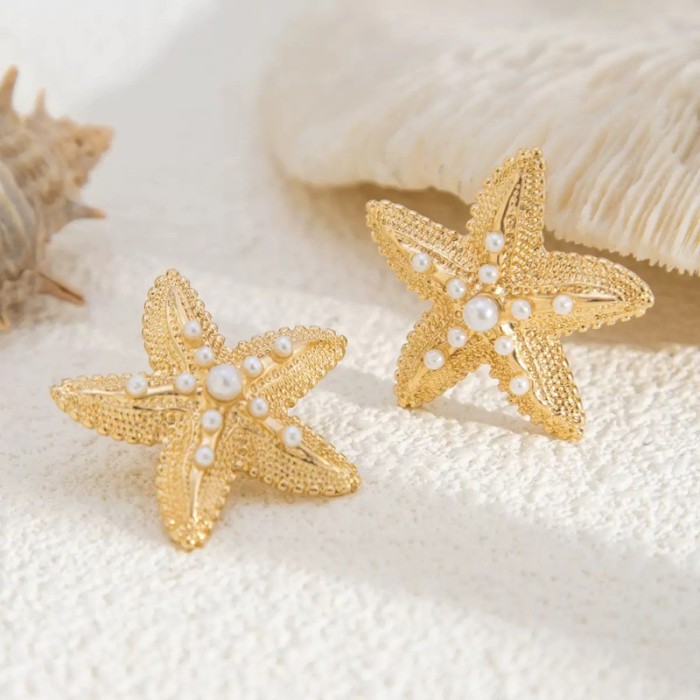 ✨Starfish Shaped Earrings | Beach Trip & Daily Wear | Cute Summer Ear Jewelry