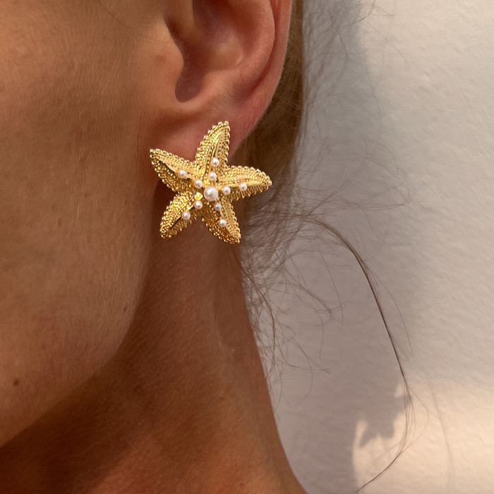 ✨Starfish Shaped Earrings | Beach Trip & Daily Wear | Cute Summer Ear Jewelry