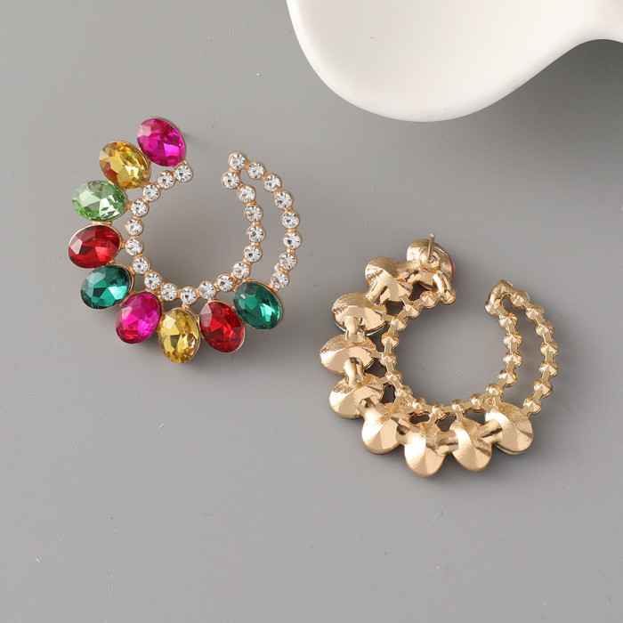 💎Rhinestone Geometric Earrings | Date Night & Party | Sparkly Elegant Ear Jewelry