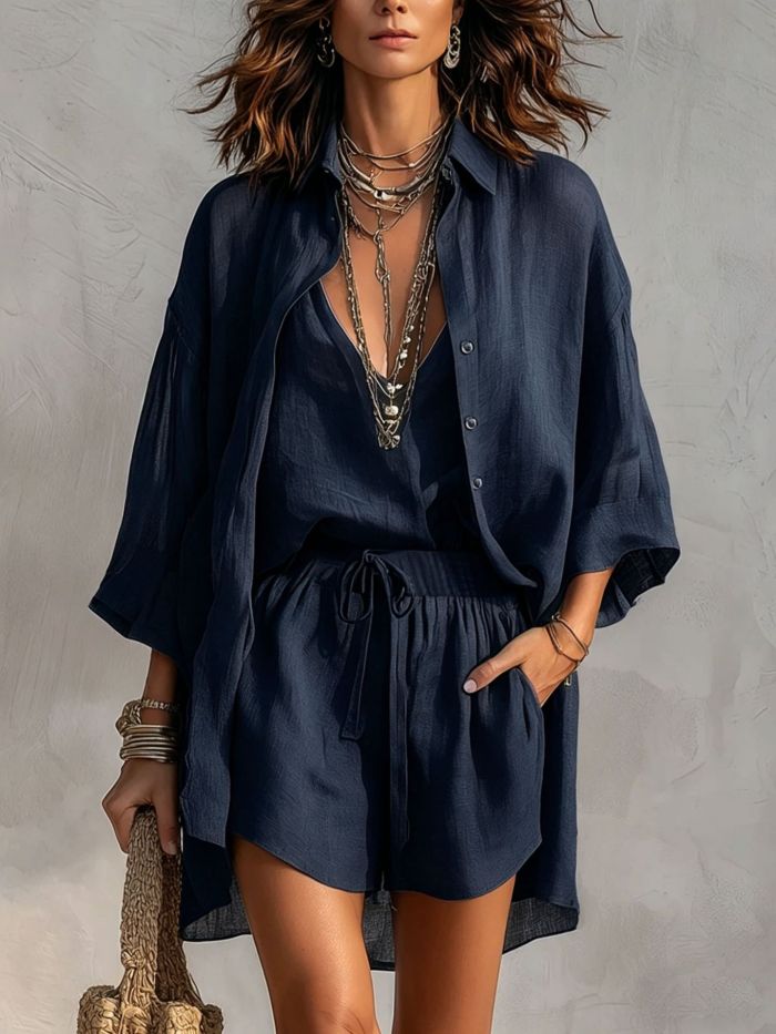 🤍Spring Summer Sheer Matching Set | Brunch & Poolside | Green Vest Drawstring Shorts Outfit