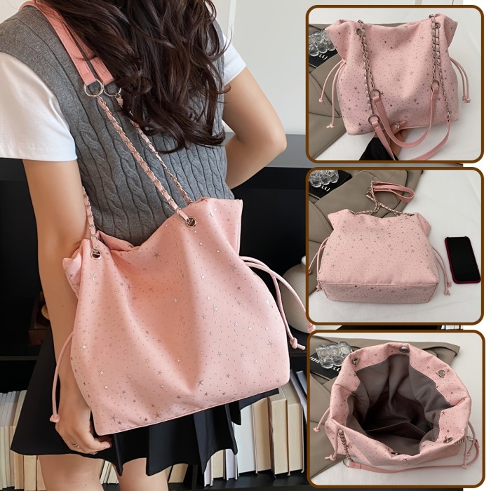 Versatile Large Capacity Women’s Tote Cosmetic Bag for Weekend Outings and Errands
