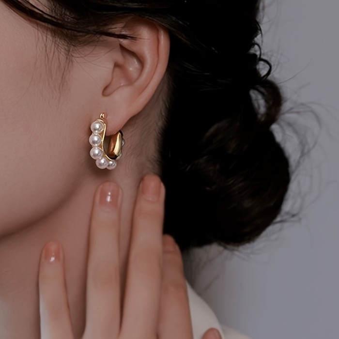Personality Exquisite Hoop Earrings for Casual Dates and Friend Gatherings