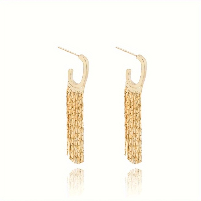 Geometric G Tassel Earrings for Daily Commute and Weekend Brunches