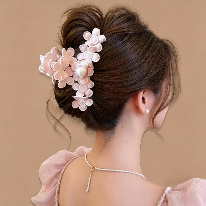 Anti-Slip Floral Hair Claw Clip for Women Spring Summer Daily & Party Accessories