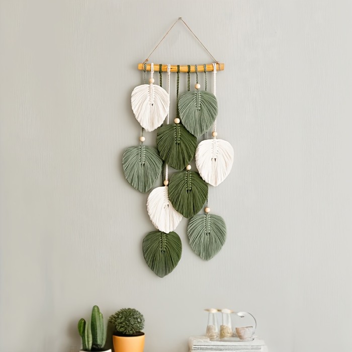 Exquisite 2D Flat Woven Wall Art Hanging Ornament for Living Room and Bedroom Decor