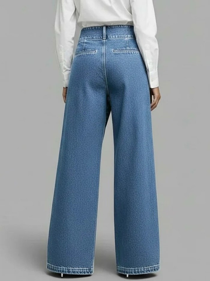 High Waist Baggy Wide Leg Jeans for Daily Streetwear and Weekend Outings