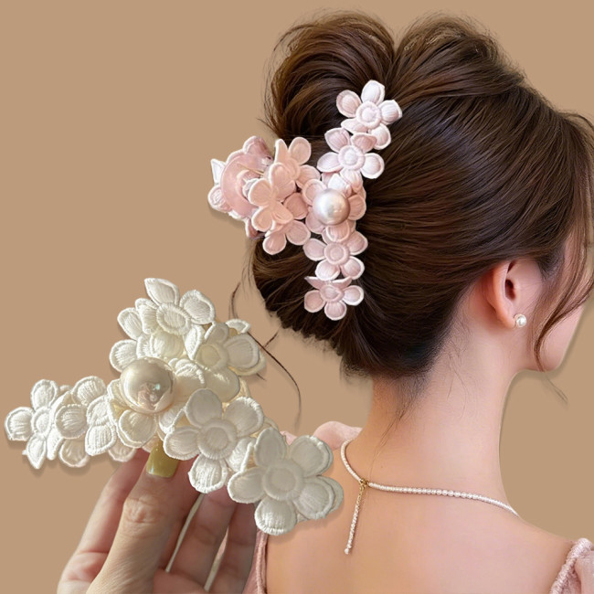 Anti-Slip Floral Hair Claw Clip for Women Spring Summer Daily & Party Accessories
