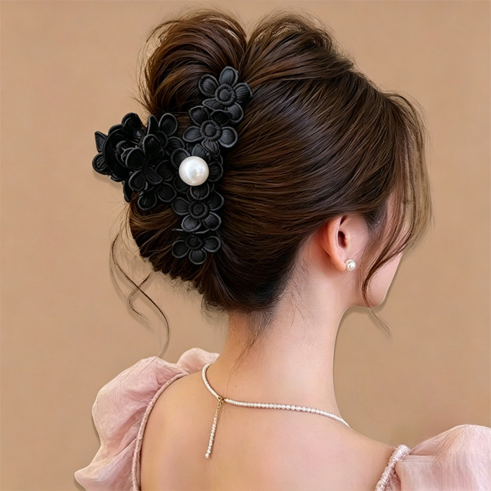 Anti-Slip Floral Hair Claw Clip for Women Spring Summer Daily & Party Accessories