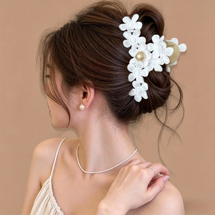Anti-Slip Floral Hair Claw Clip for Women Spring Summer Daily & Party Accessories