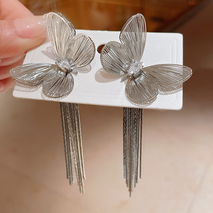 Exquisite Atmospheric Ginkgo Leaf Dangle Earrings for Evening Parties and Banquets