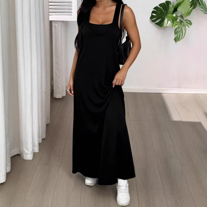 Y2K Backless Sleeveless Slim Maxi Dress Two Piece Set | Elegant Women Party Outfit