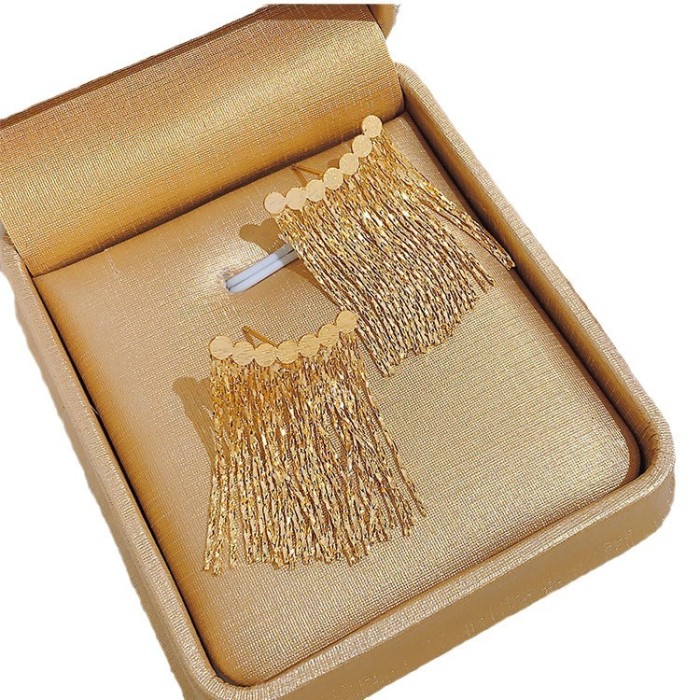Minimalist Elegant Tassel Drop Earrings for Dating and Birthday Gatherings