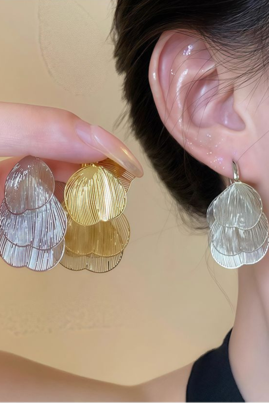 Exquisite Atmospheric Ginkgo Leaf Dangle Earrings for Evening Parties and Banquets