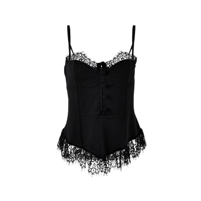 Sexy Lace Cami Suspender Top | Feminine Commute Daily Women Blouse