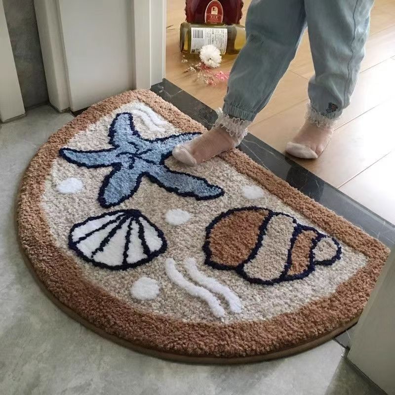 Cute Fruit Strawberry Plush Rug Multi-Scene Floor Mat for Indoor Household Use
