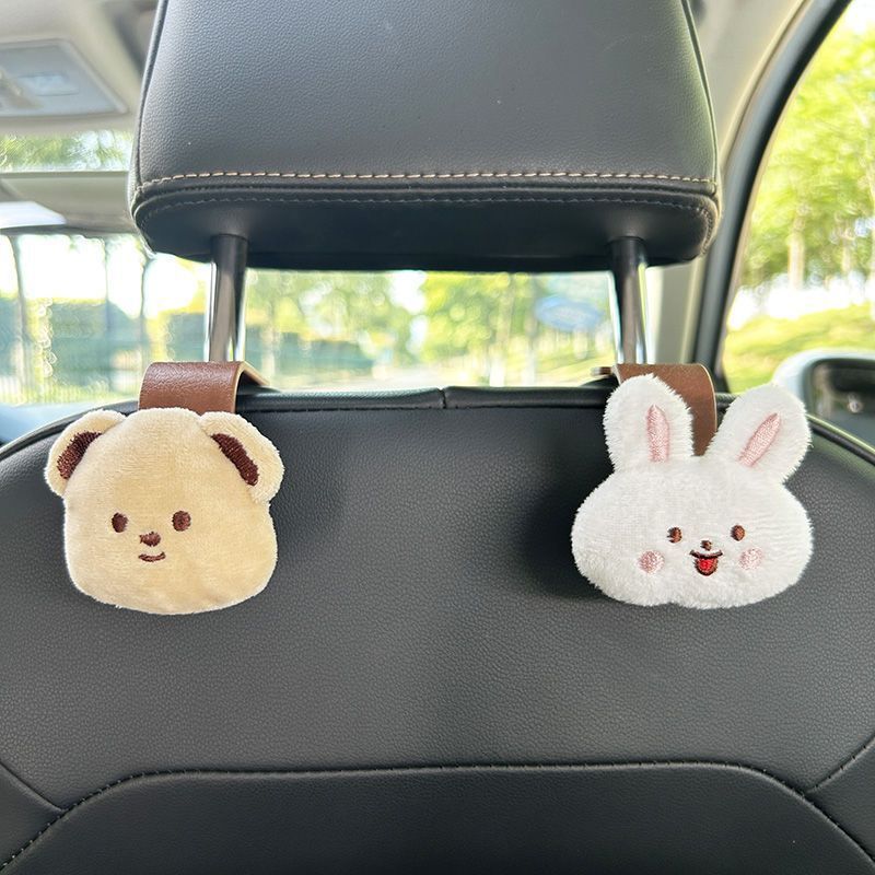 Cartoon Bear Auto Accessory Hook Holding Handbags Umbrellas for Short Errands and Carpool