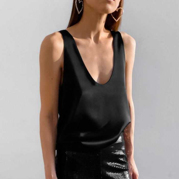 Solid Sleeveless Tank Top | Soft Breathable Summer Women Basic Vest