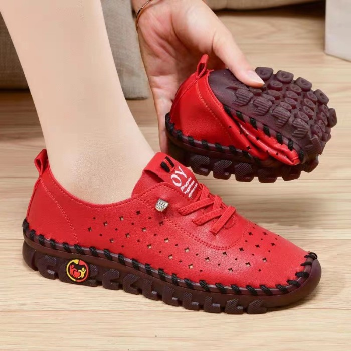 Handmade Lightweight Breathable Non Slip Flat Loafers For Women Daily Casual Wear