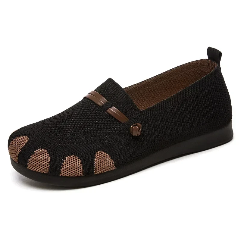 Mesh Knit Slip-On Loafers For Daily Walking Spring Casual