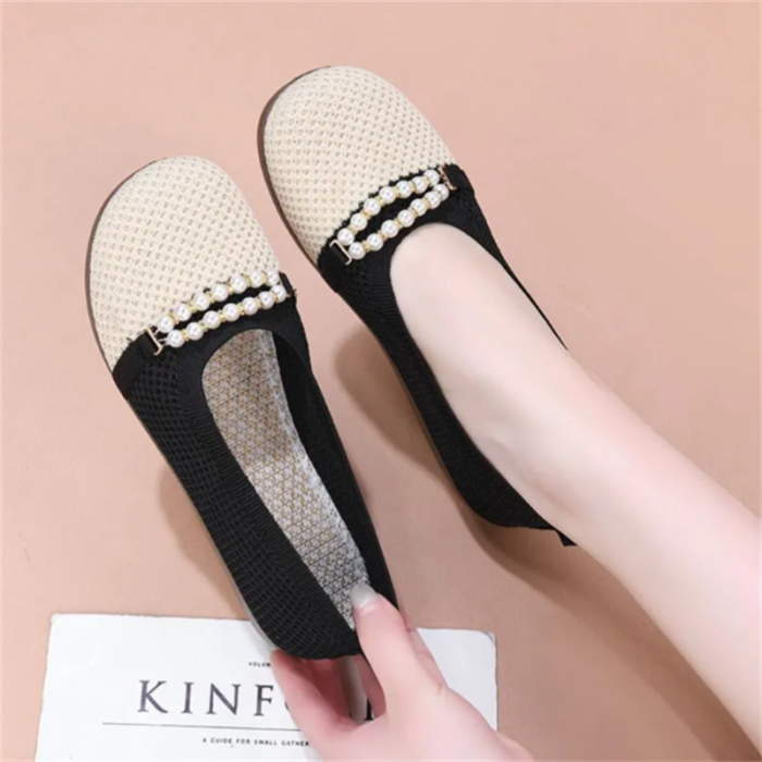 Breathable Mesh Wedge Shoes With Beef Tendon Sole For Daily Walking