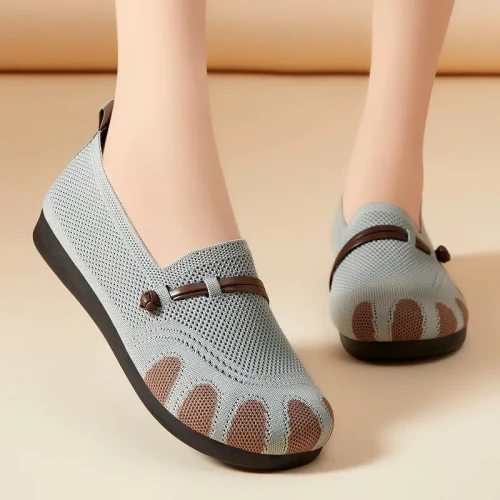Mesh Knit Slip-On Loafers For Daily Walking Spring Casual