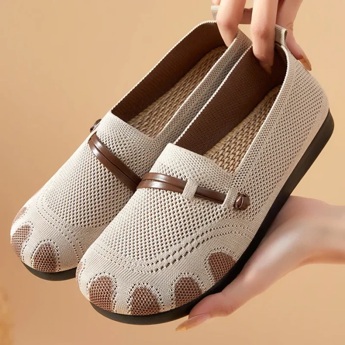 Mesh Knit Slip-On Loafers For Daily Walking Spring Casual