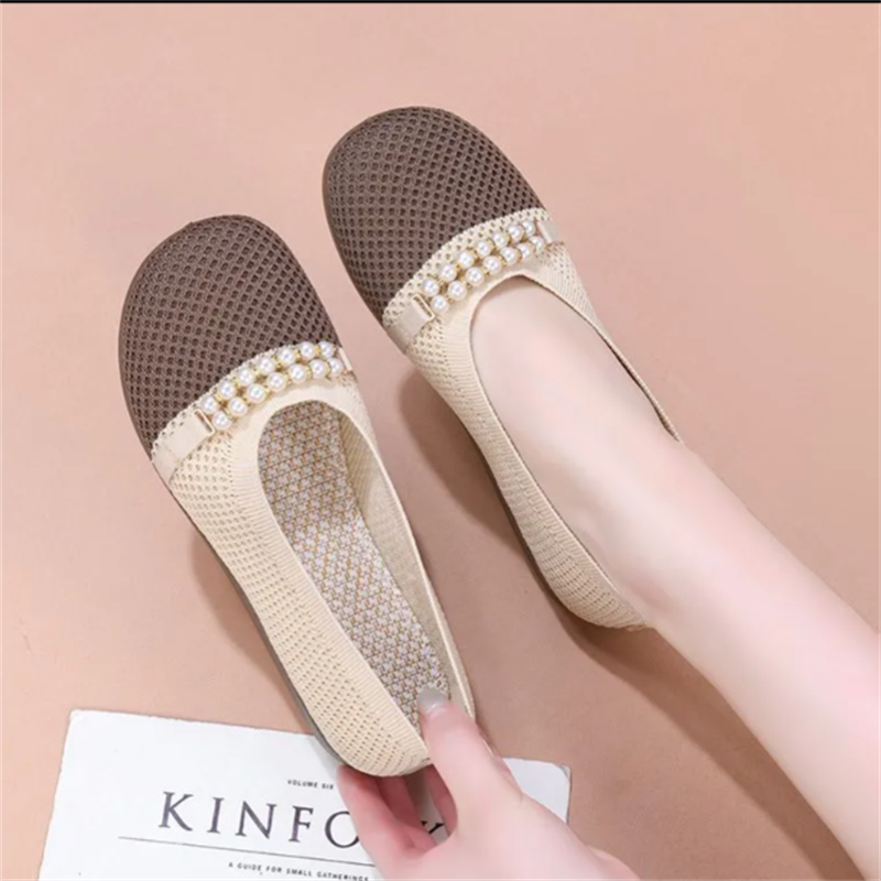 Breathable Mesh Wedge Shoes With Beef Tendon Sole For Daily Walking