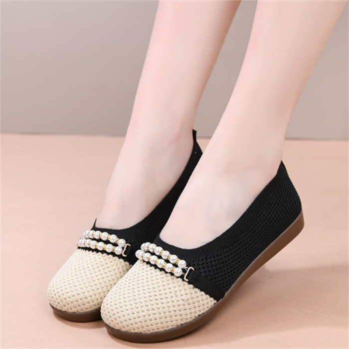 Breathable Mesh Wedge Shoes With Beef Tendon Sole For Daily Walking