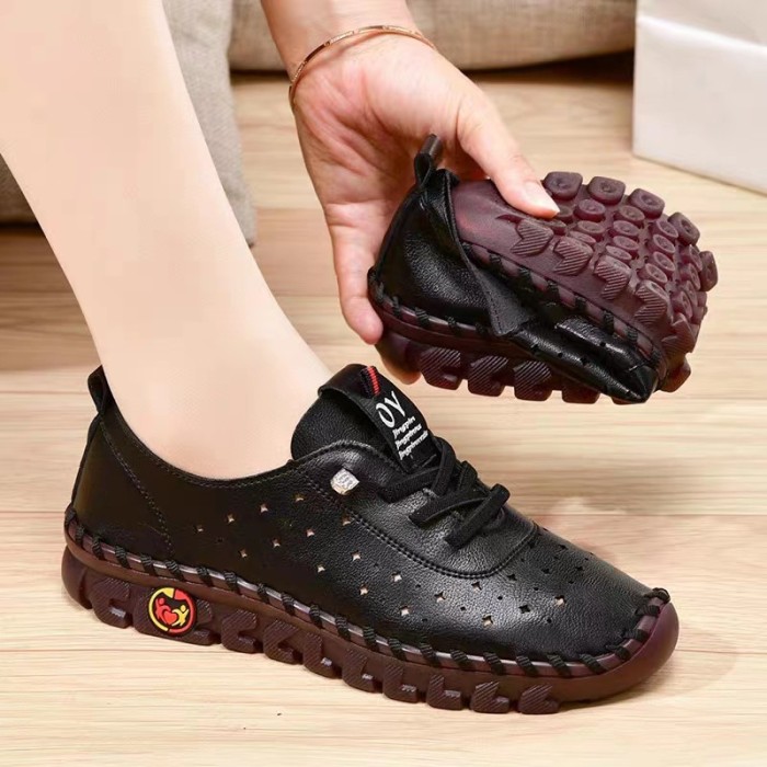 Handmade Lightweight Breathable Non Slip Flat Loafers For Women Daily Casual Wear