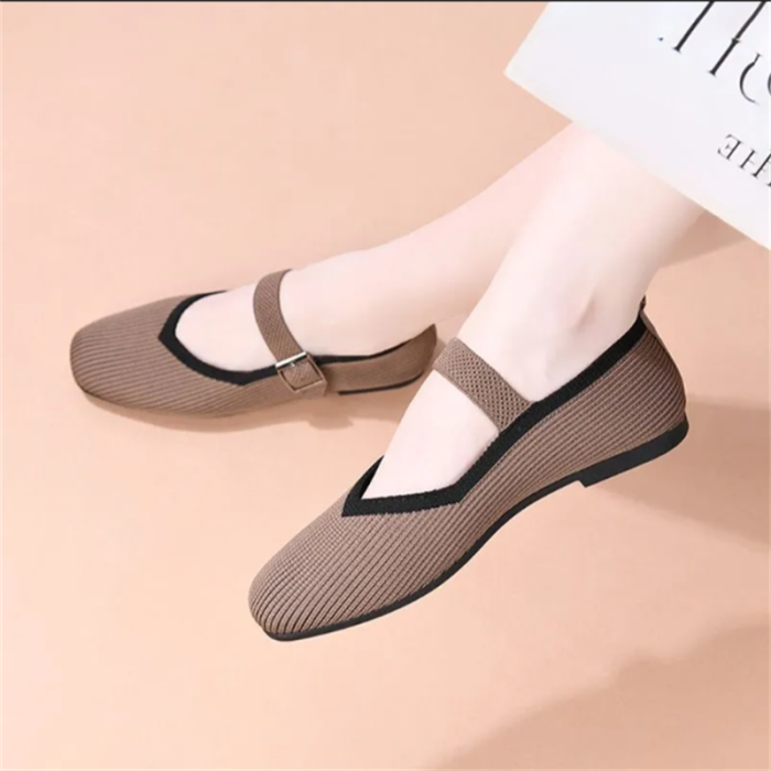 Breathable Mesh Slip-On Flat Shoes For Daily Casual Walking