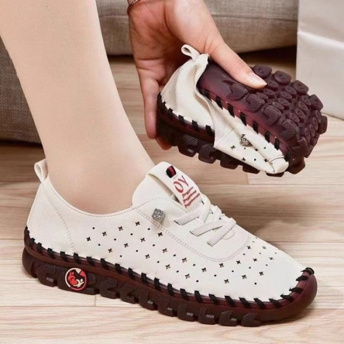 Handmade Lightweight Breathable Non Slip Flat Loafers For Women Daily Casual Wear
