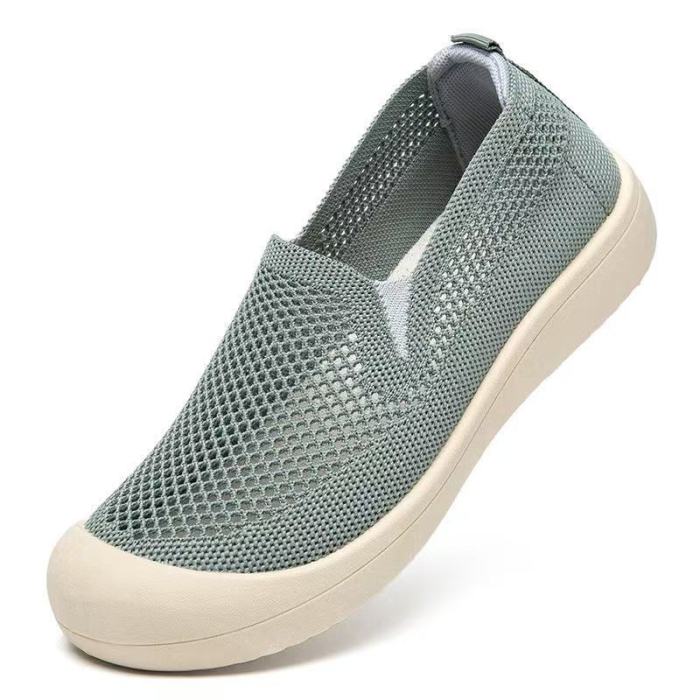 Round Toe Hollow Elastic Breathable Mesh Shoes For Women Summer Daily Casual