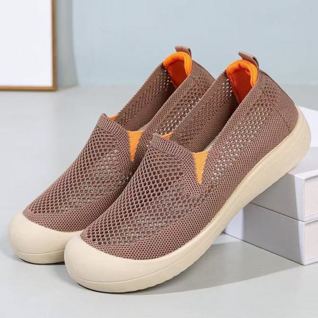 Round Toe Hollow Elastic Breathable Mesh Shoes For Women Summer Daily Casual