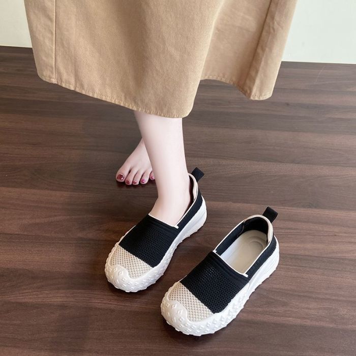 Breathable Hollow Mesh Slip-On Fisherman Shoes For Women Summer Daily Casual