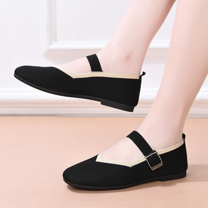 Breathable Mesh Slip-On Flat Shoes For Daily Casual Walking