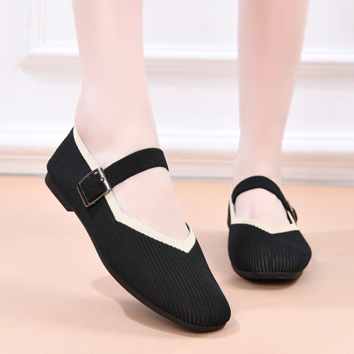 Breathable Mesh Slip-On Flat Shoes For Daily Casual Walking