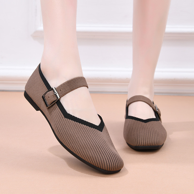Breathable Mesh Slip-On Flat Shoes For Daily Casual Walking