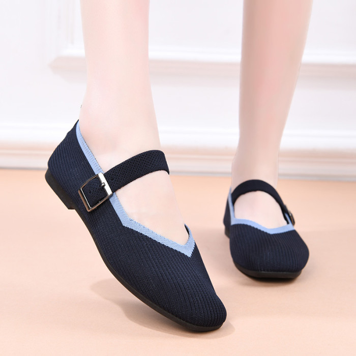 Breathable Mesh Slip-On Flat Shoes For Daily Casual Walking
