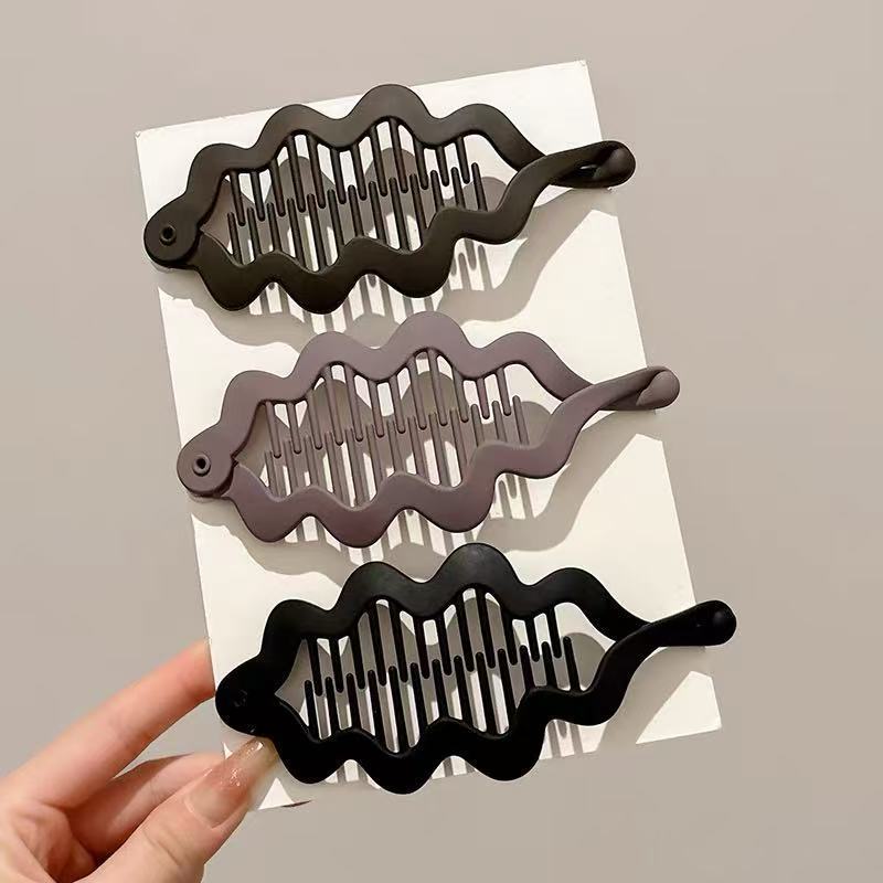 3-Pack Matte Solid Anti-Slip Banana Hair Clips For Thick Hair Daily Wear And Casual Gatherings