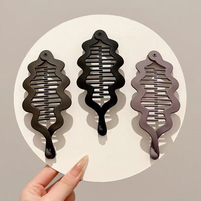 3-Pack Matte Solid Anti-Slip Banana Hair Clips For Thick Hair Daily Wear And Casual Gatherings