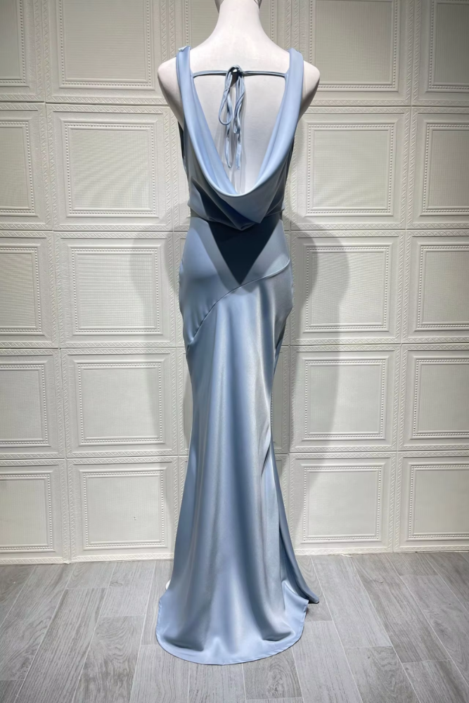 Slim Sleeveless Backless Camisole Maxi Dress For Party And Summer Occasions