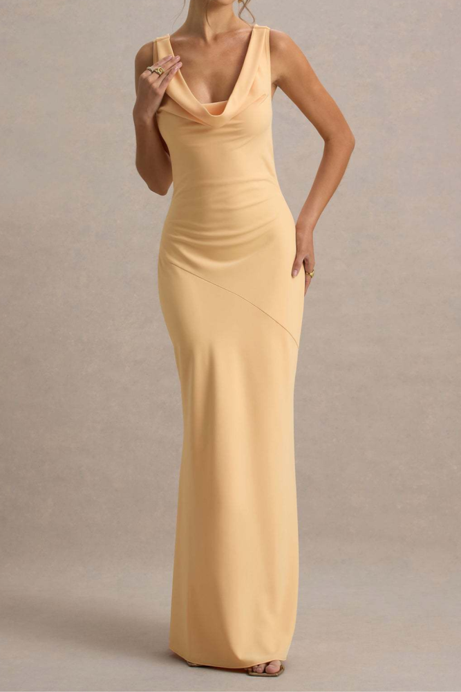 Slim Sleeveless Backless Camisole Maxi Dress For Party And Summer Occasions