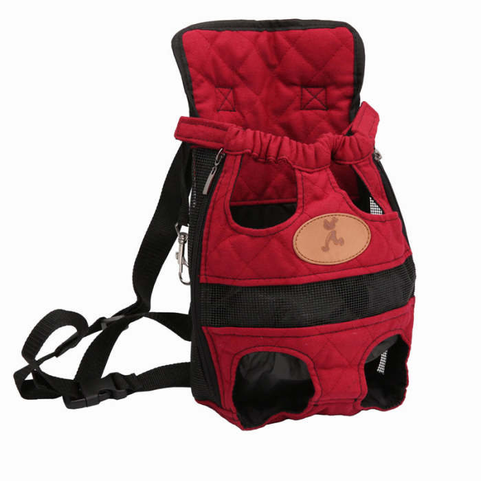 Portable double shoulder dog chest bag pet dog bag